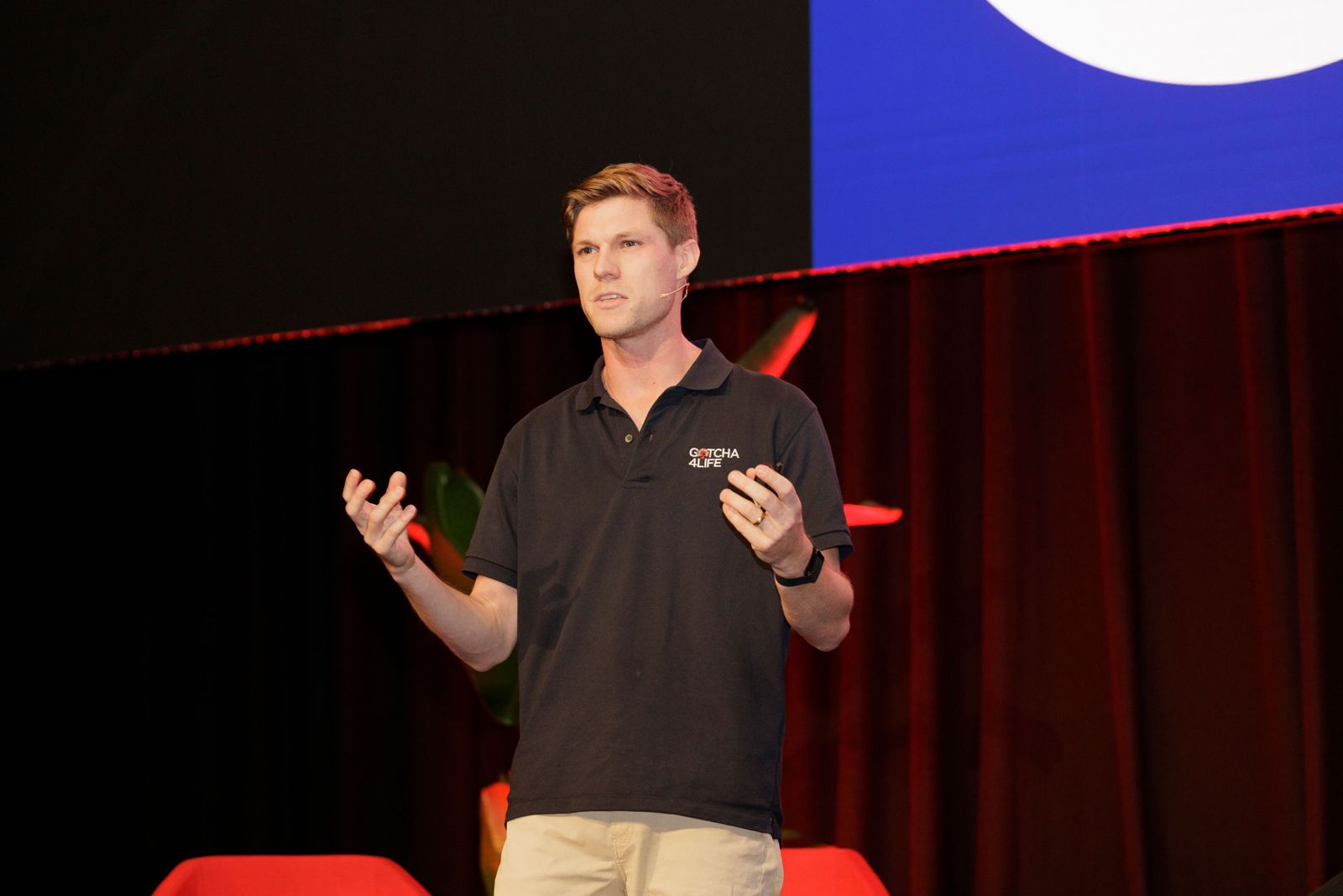 Ben at a keynote, Sydney